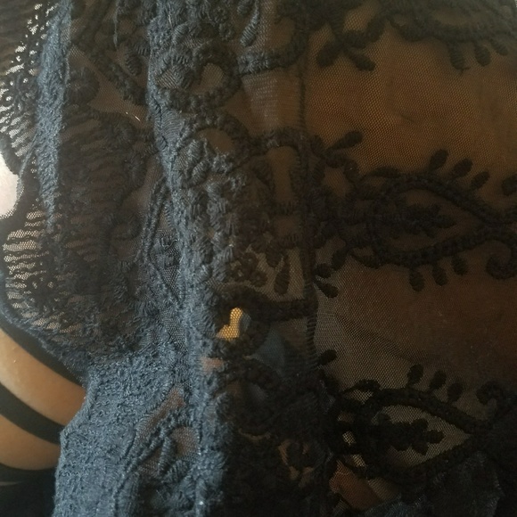 Boho Black Lace Maxi Romper - Picture 6 of 8